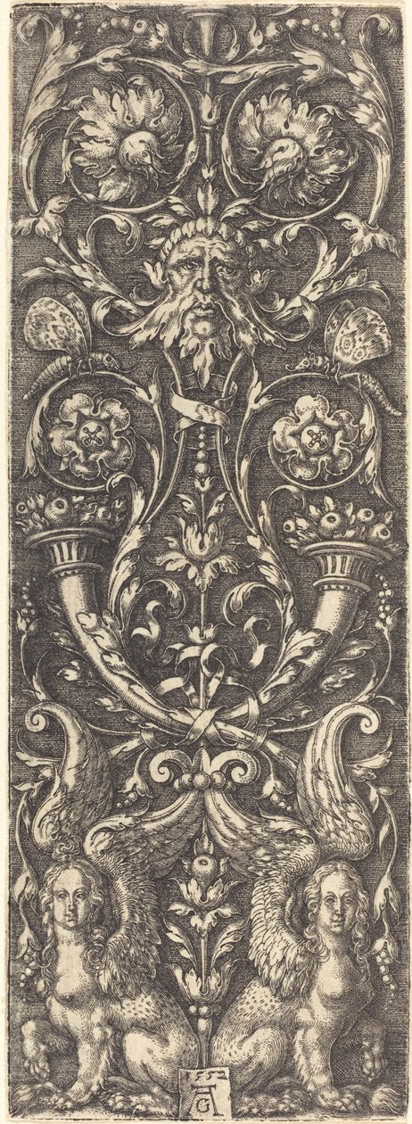Wysokie owoce z ozdobami, 1552. autorstwa Heinrich Aldegrever