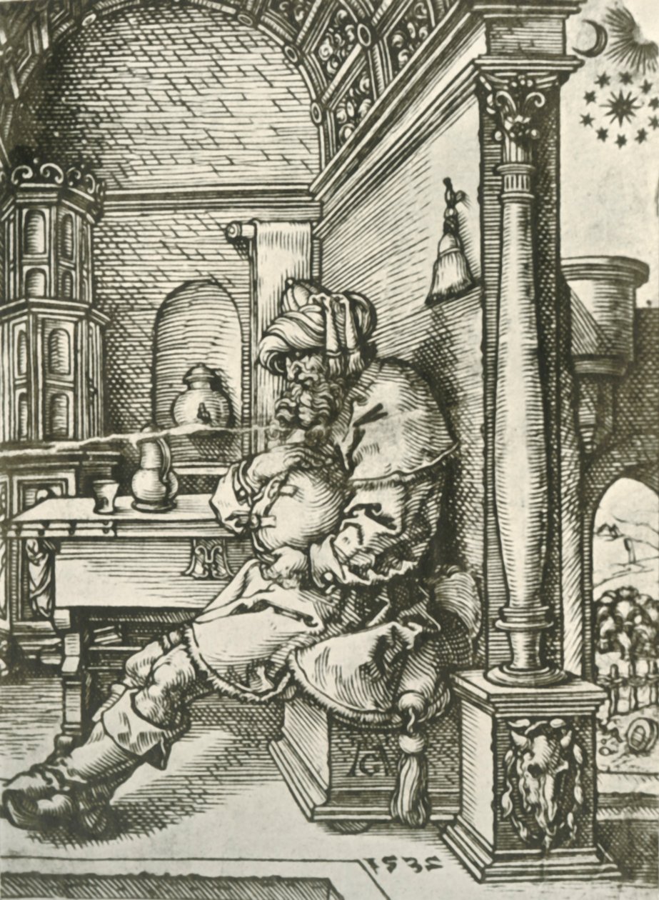 Jakub medytujący nad snami Józefa, 1532, 1908. autorstwa Heinrich Aldegrever