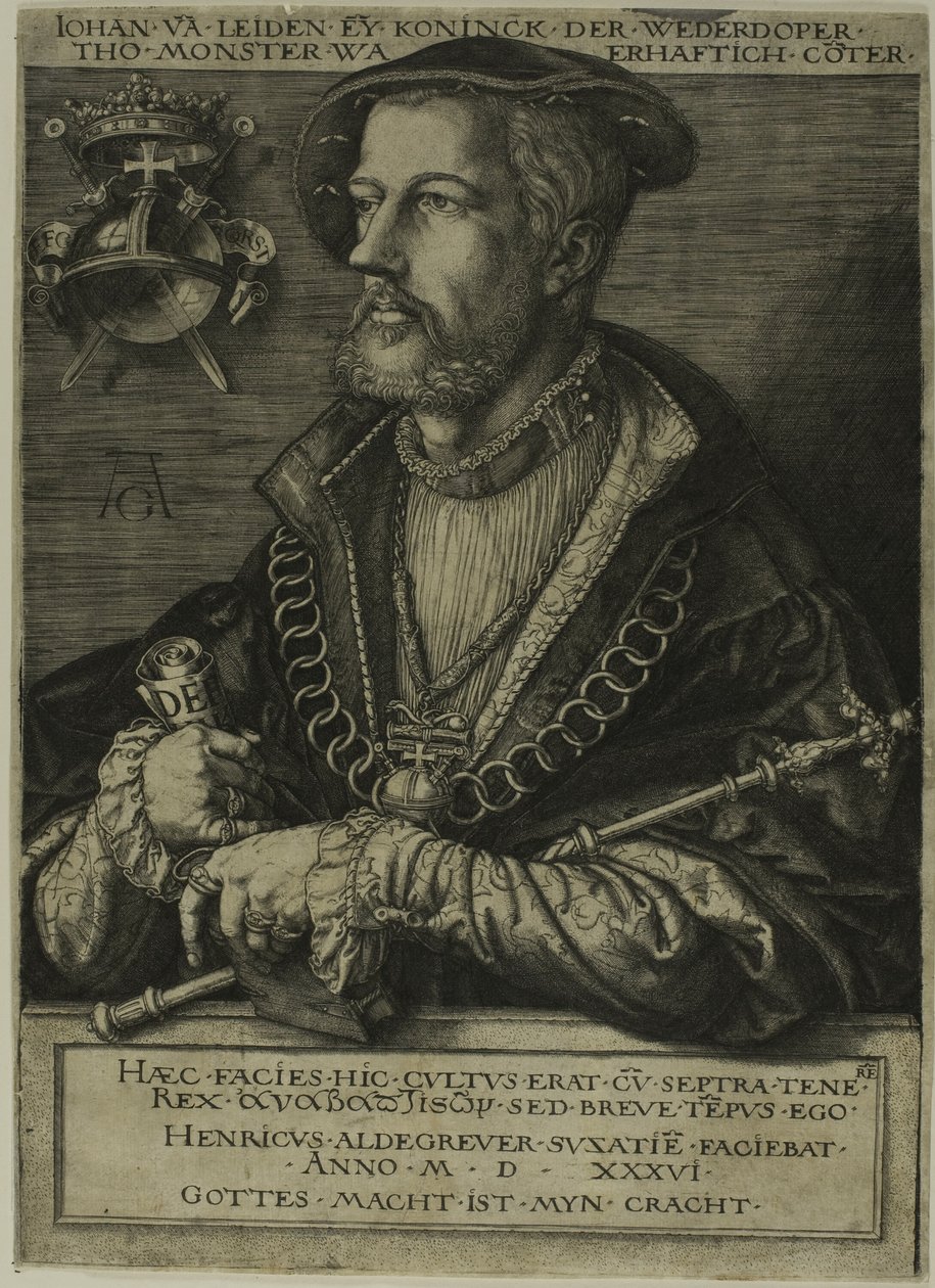 Jan van Leyden autorstwa Heinrich Aldegrever