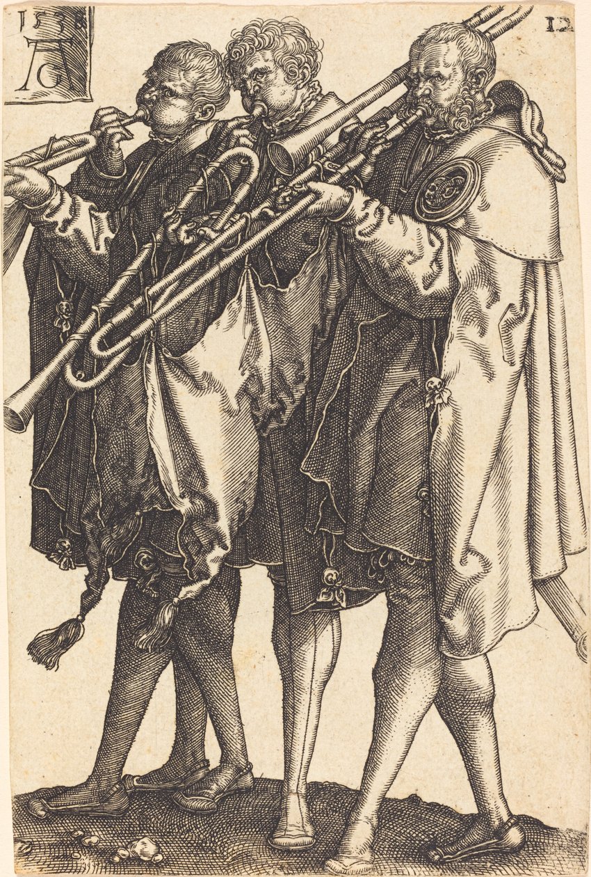 Duże tancerki ślubne, 1538. autorstwa Heinrich Aldegrever