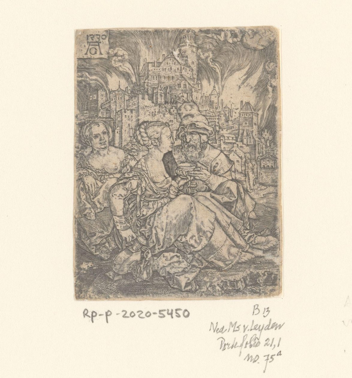 Lot i jego córki autorstwa Heinrich Aldegrever