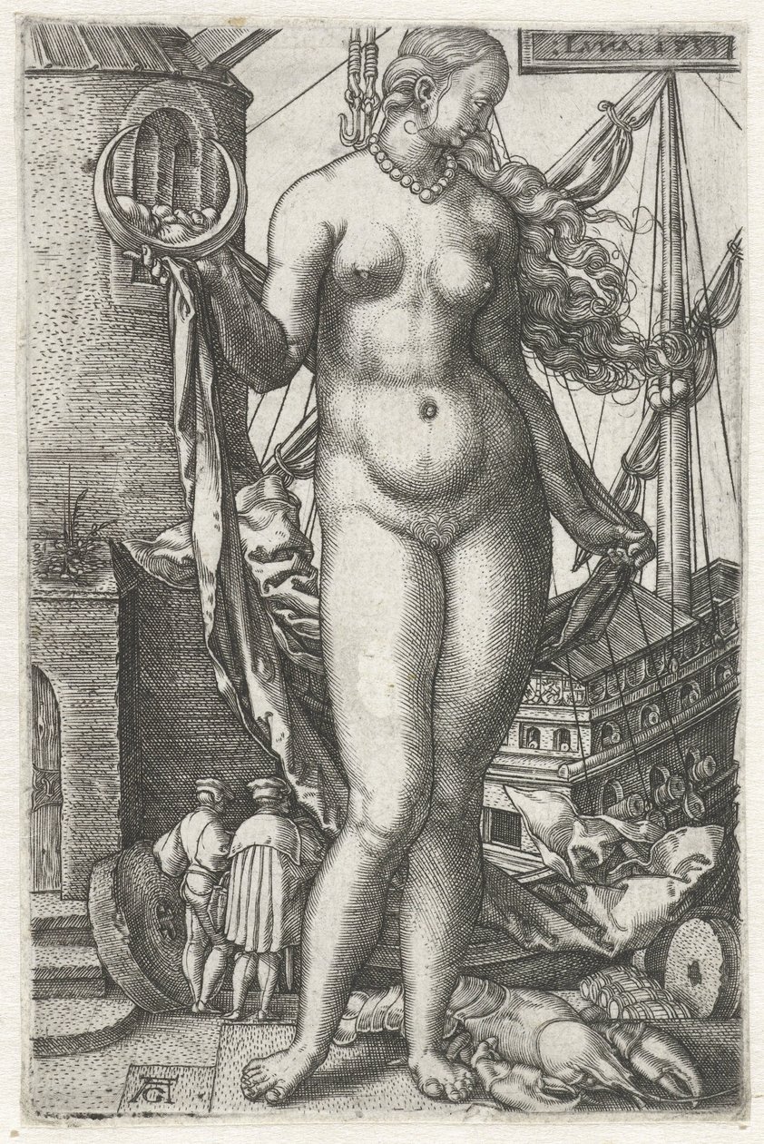 Luna (tytuł na obiekcie) Diana Siedem planet (tytuł serii) autorstwa Heinrich Aldegrever