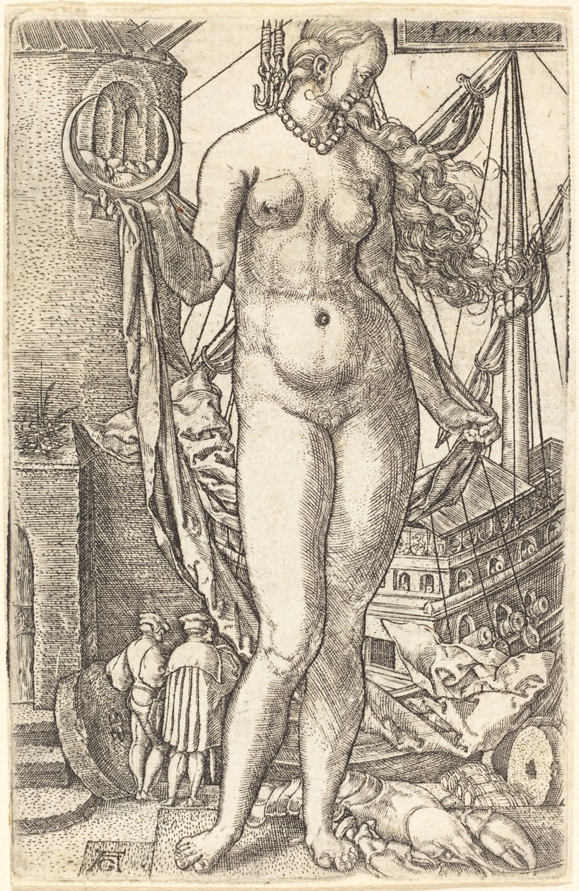 Luna, 1533. autorstwa Heinrich Aldegrever