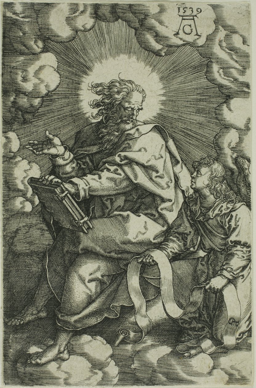 Mateusz, z „Czterech Ewangelistów” autorstwa Heinrich Aldegrever