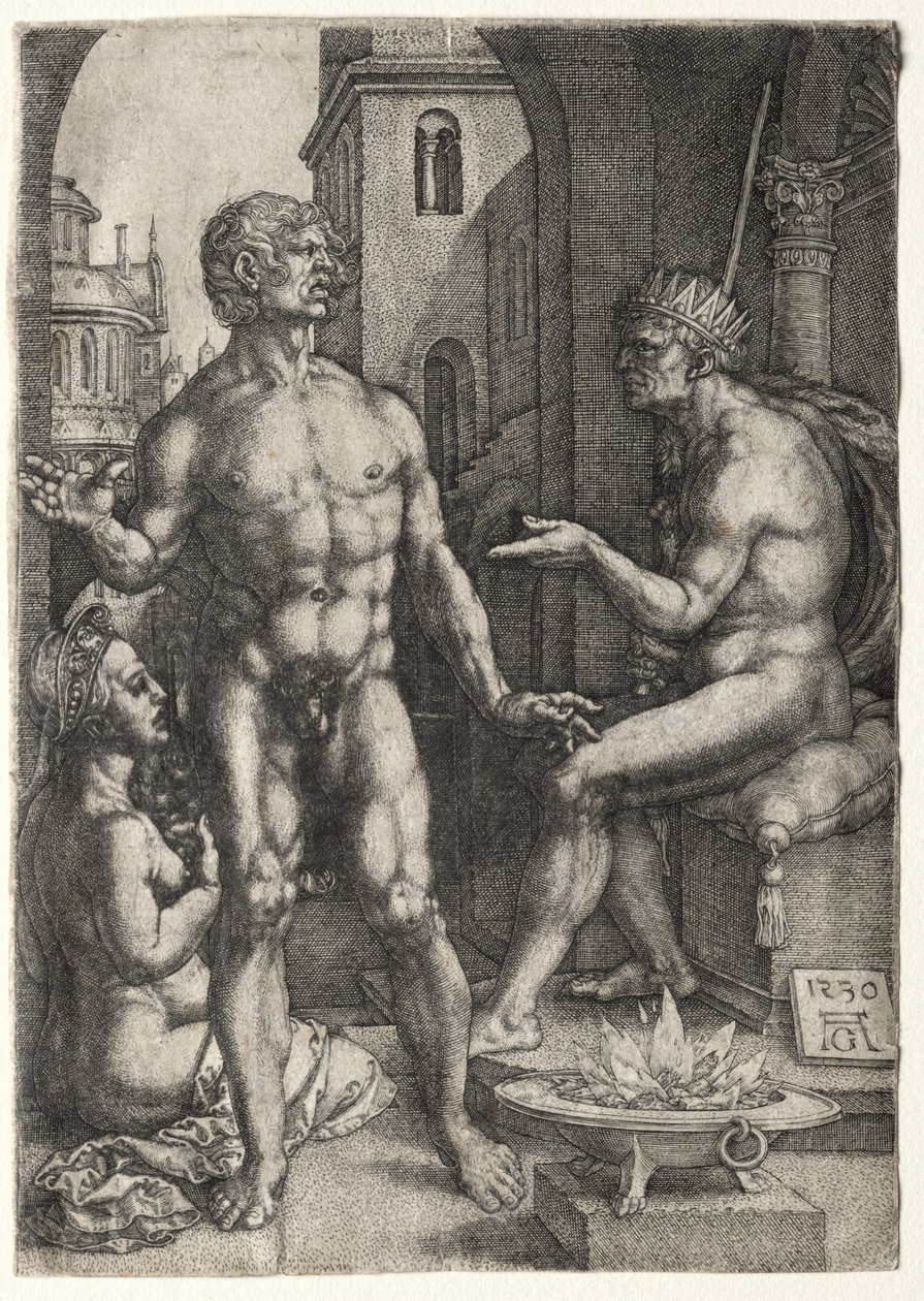 Mucius Saevola autorstwa Heinrich Aldegrever