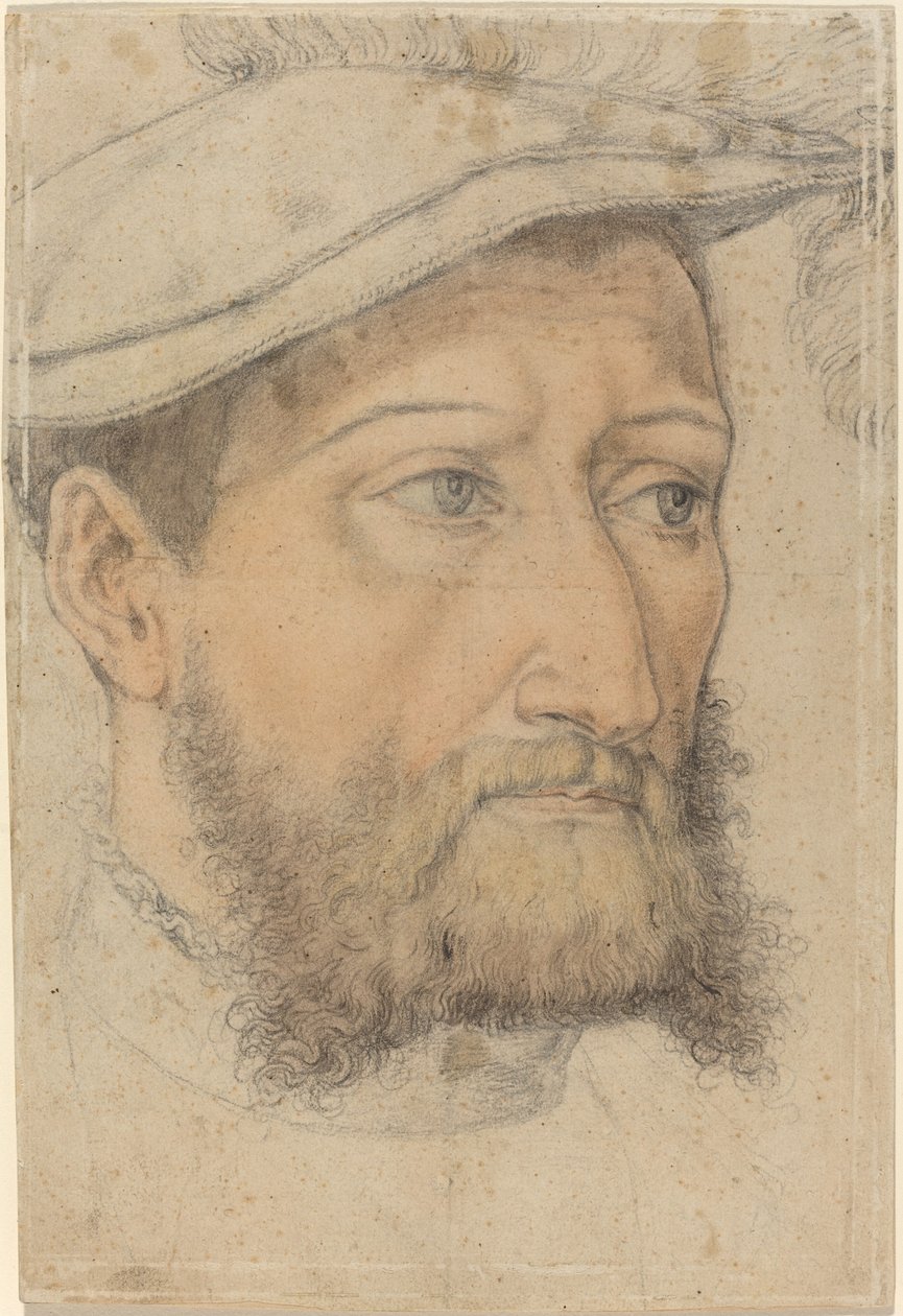 Portret brodatego mężczyzny z beretem autorstwa Heinrich Aldegrever