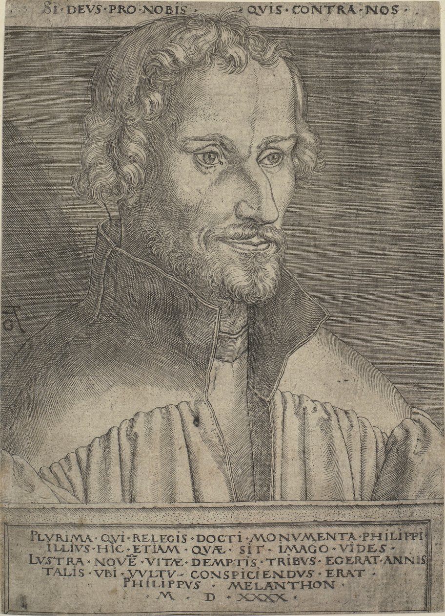 Portret Philippa Melanchtona autorstwa Heinrich Aldegrever