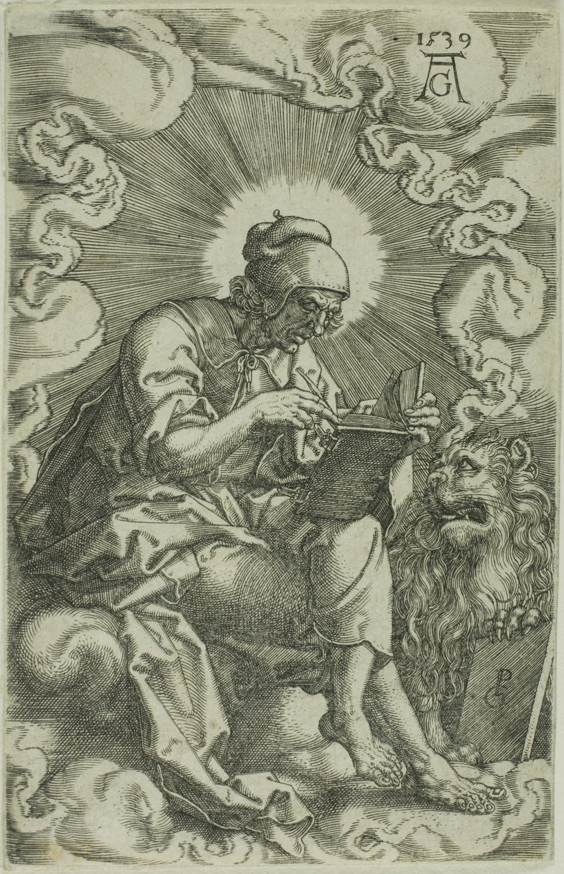 Św. Marek, z Czterech Ewangelistów autorstwa Heinrich Aldegrever