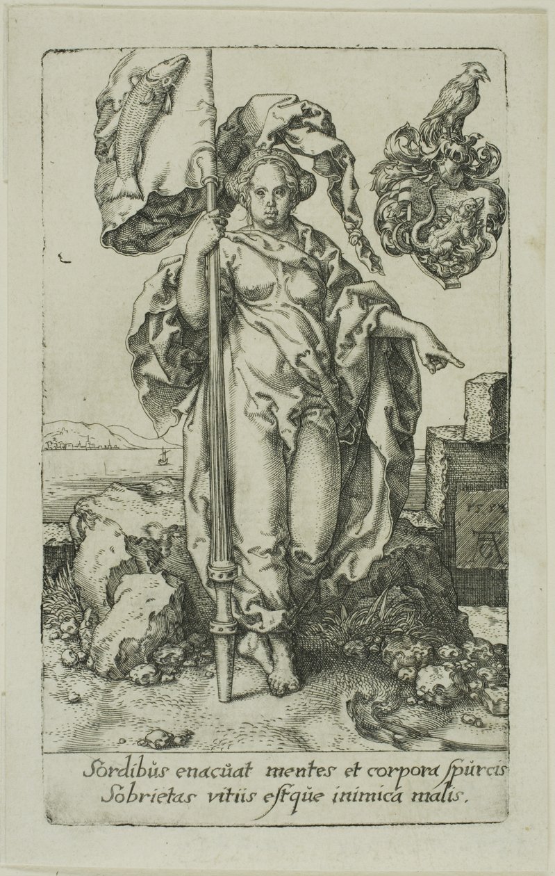 Wstrzemięźliwość, z cnót autorstwa Heinrich Aldegrever