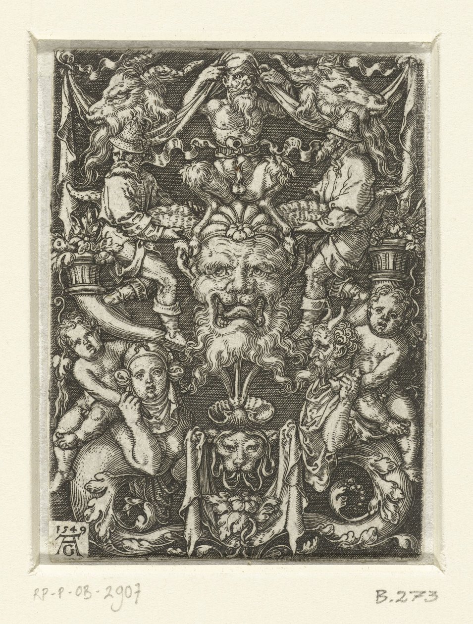 Dekoracja powierzchni z groteskami autorstwa Heinrich Aldegrever