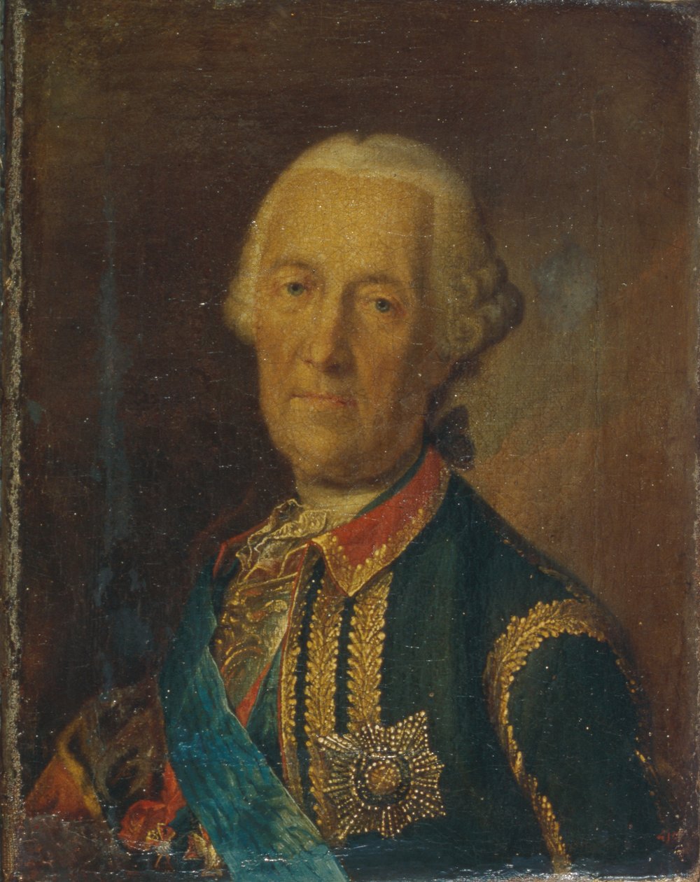 Portret feldmarszałka i polityka hrabiego Burkharda Christopha von Munnicha 1683-1767, 1764 autorstwa Heinrich Buchholz
