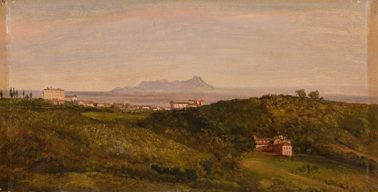 Heinrich Bürkel - Widok na Monte Circeo. Około 1853 r. autorstwa Heinrich Burkel