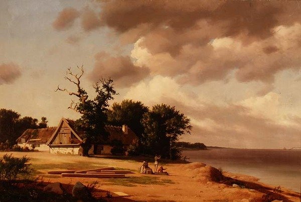 Rybacy w Oresund (zm. 1839) autorstwa Heinrich Buntzen