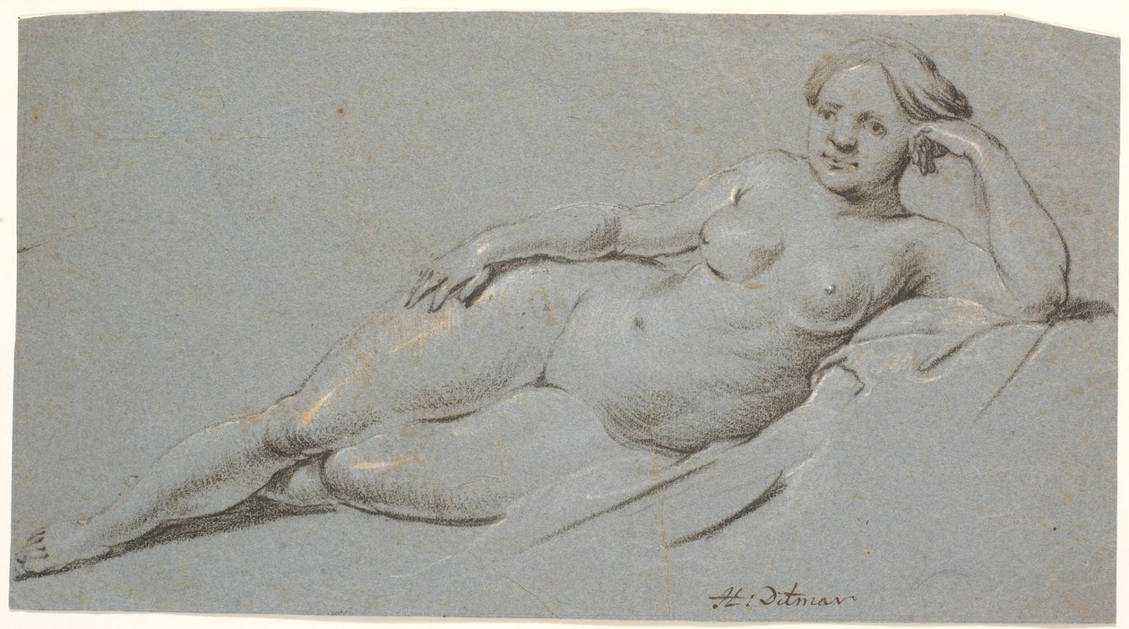 Leżąca modelka autorstwa Heinrich Dittmers