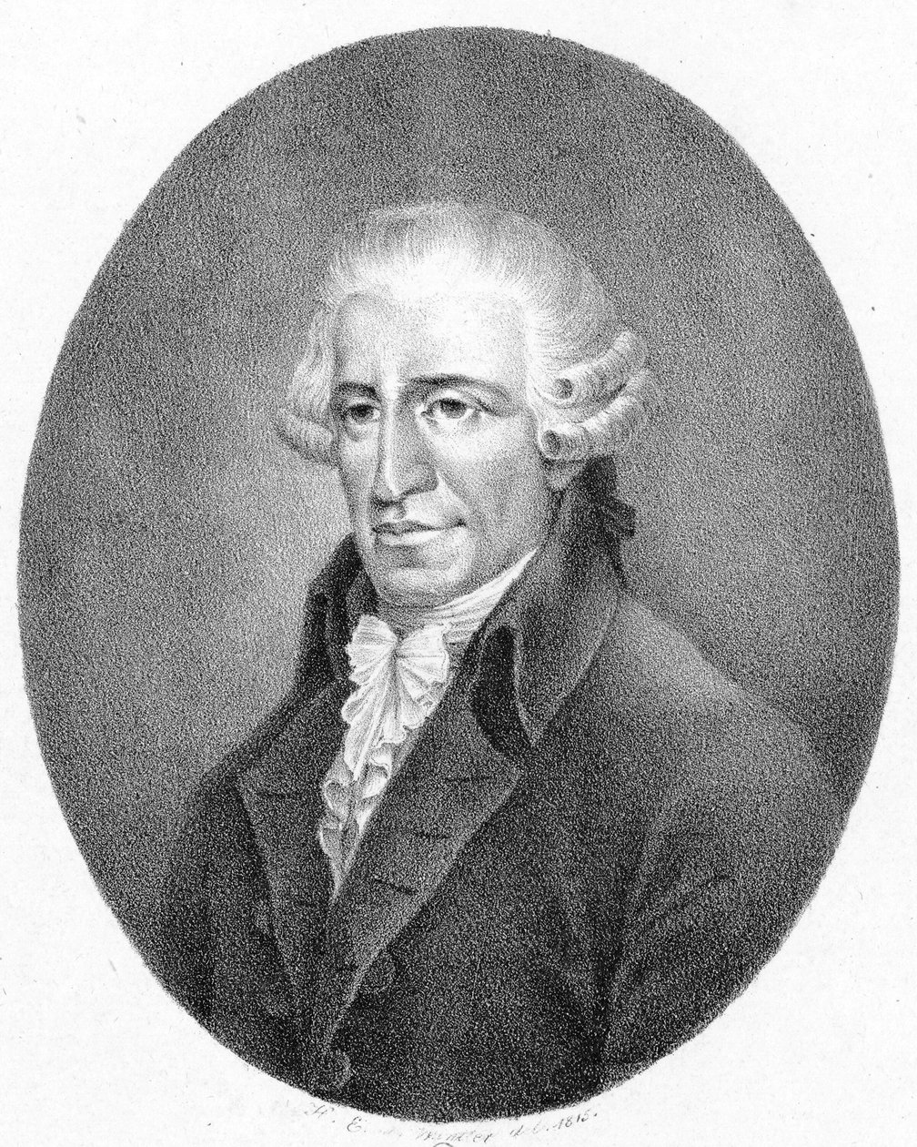 Przedstawiona osoba:  Joseph Haydn autorstwa Heinrich Eduard Winter