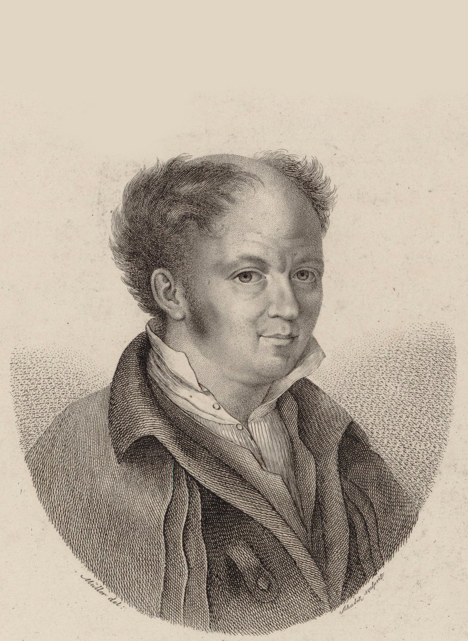 Portret kompozytora Gottfrieda Webera 1779-1839 , ok. 1820. autorstwa Heinrich Franz Schalck