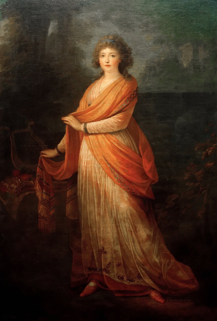 Portret Warwary Wasiljewny Golicyny z d. von Engelhardt 1757-1815, 1792. autorstwa Heinrich Friedrich Füger