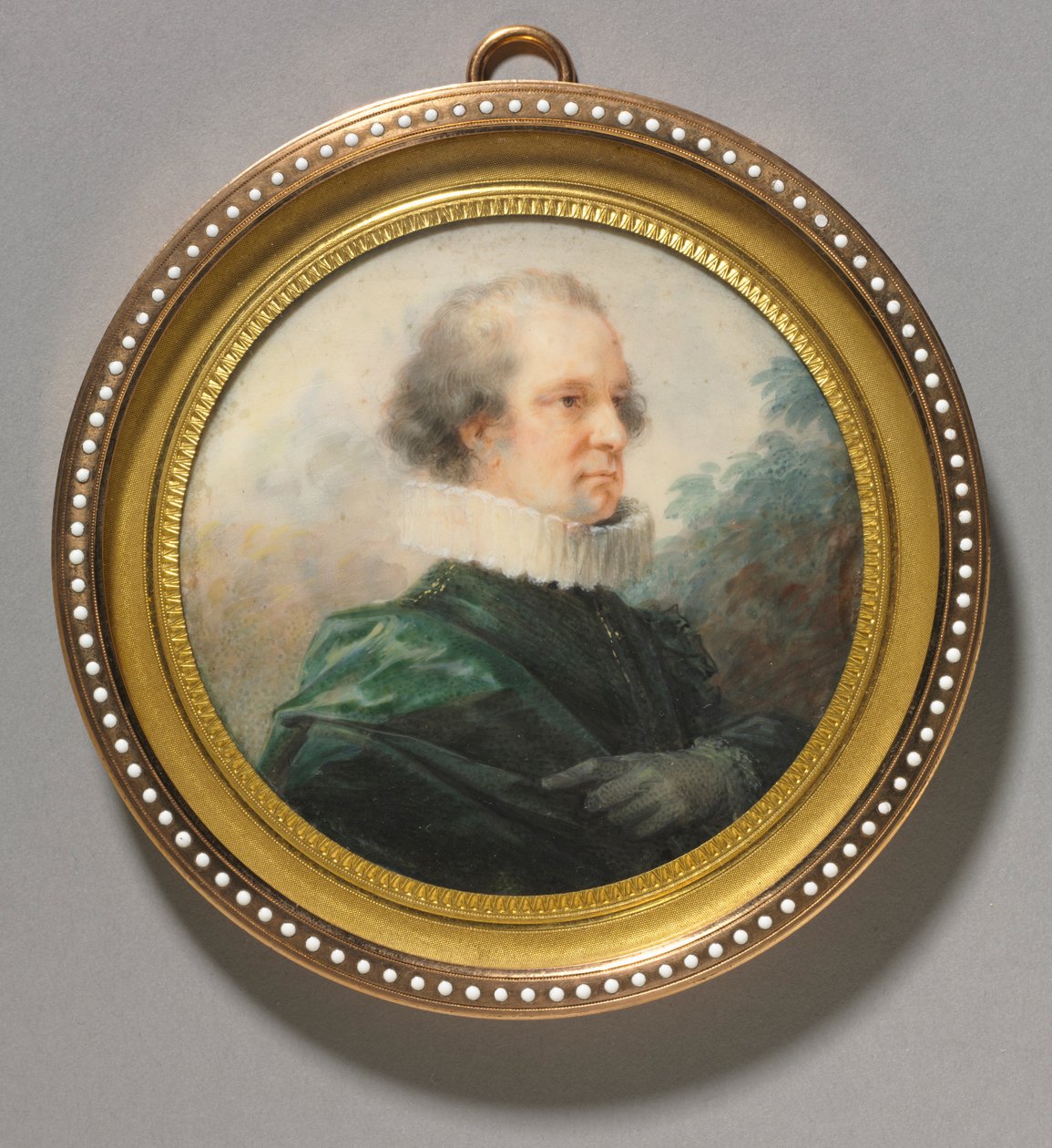 Portret mężczyzny z białą kryzą, ok. 1930 r. 1790. autorstwa Heinrich Friedrich Füger