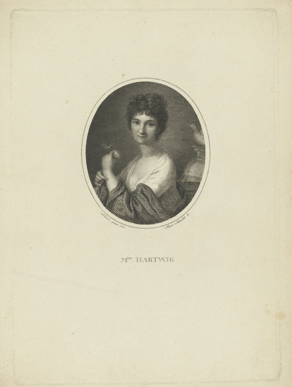 Portret aktorki Friederike Wilhelmine Hartwig 1777-1849, ok. 1930 r. 1801 autorstwa Heinrich Friedrich Thomas Schmidt