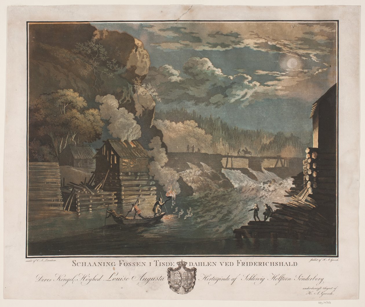 Wodospad Schaaning w Tisdedahlen w Friderichshald autorstwa Heinrich Grosch