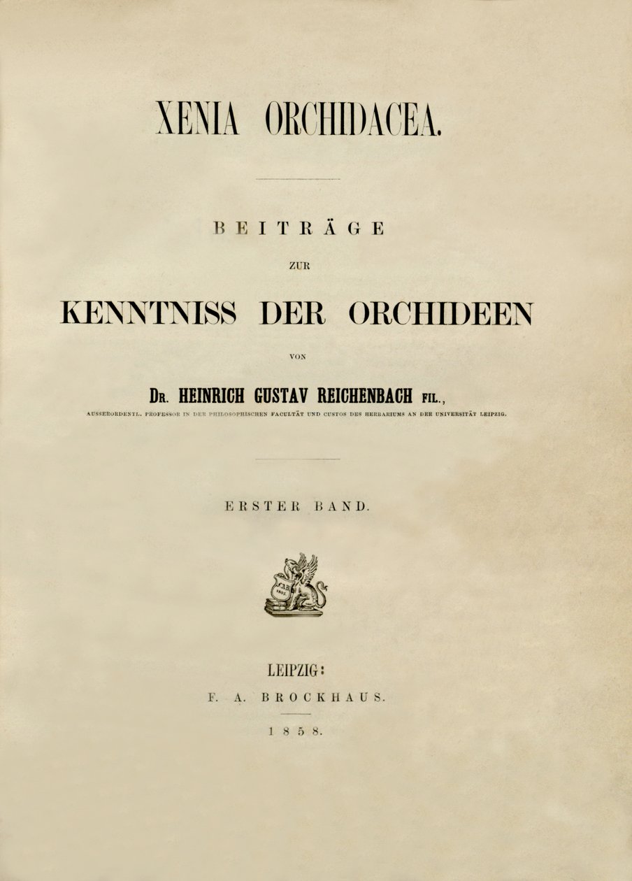 Strona tytułowa autorstwa Heinrich Gustav Reichenbach