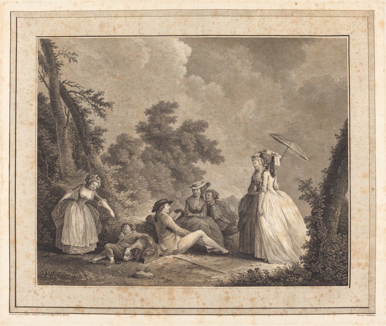Merkury z Francji autorstwa Heinrich Guttenberg after Nicolas Lavreince