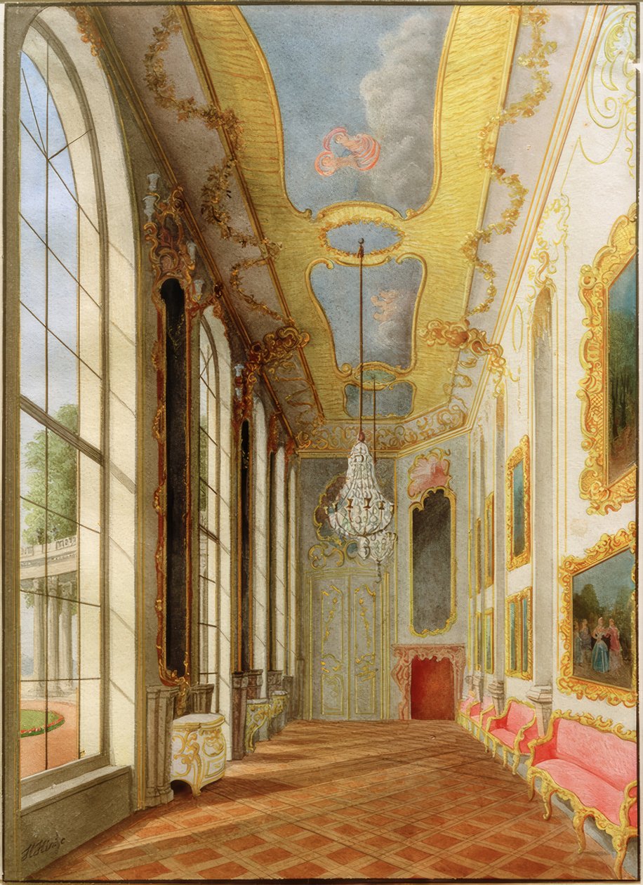 Mała galeria w Pałacu Sanssouci autorstwa Heinrich Hintze