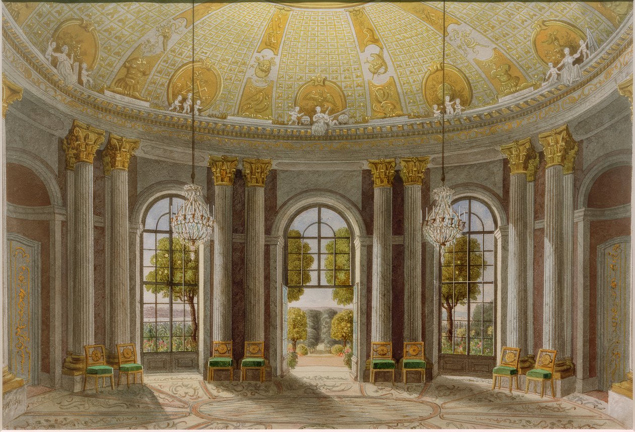 Marmurowa Sala Pałacu Sanssouci autorstwa Heinrich Hintze