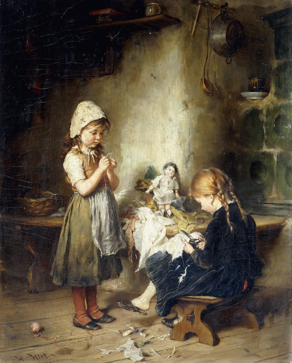 Młode szwaczki autorstwa Heinrich Hirt