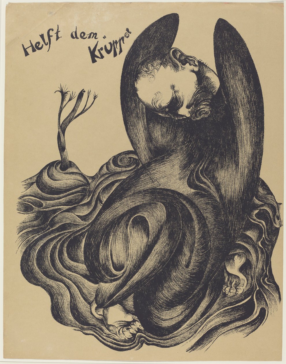 Helft dem Krüppel (Pomóż kalekom) autorstwa Heinrich Hoerle