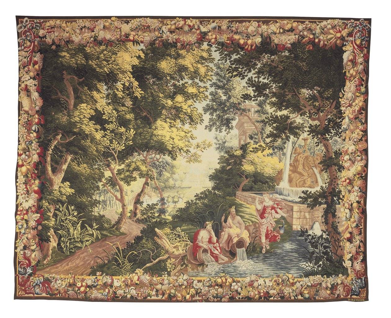Brukselski gobelin mitologiczny z serii Diana i Kallisto, ok. 1680-1710 autorstwa Heinrich II Reydams