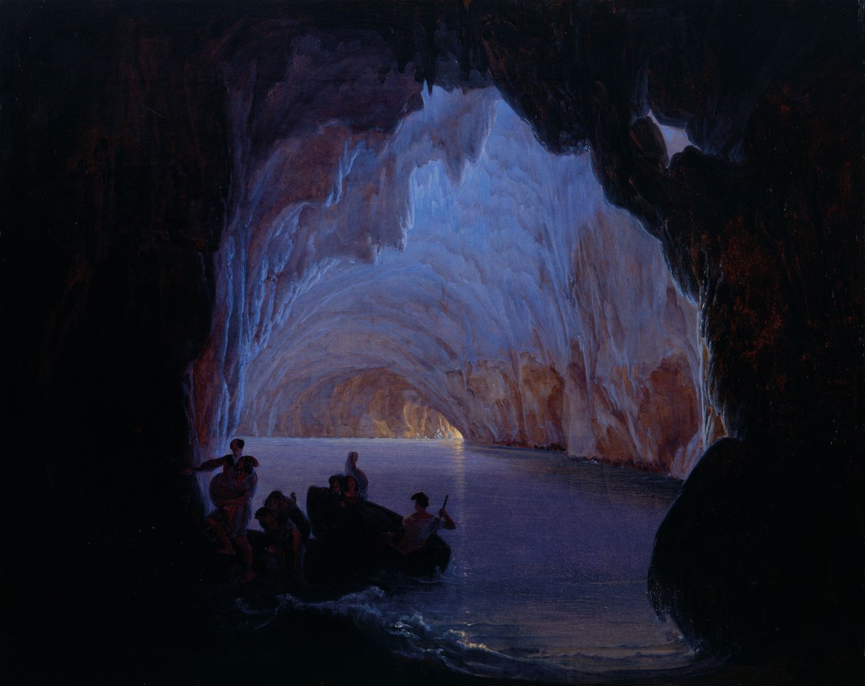 Błękitna grota na Capri autorstwa Heinrich Jakob Fried