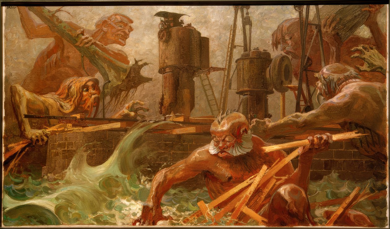 Nienawidzę żywiołów! autorstwa Heinrich Kley