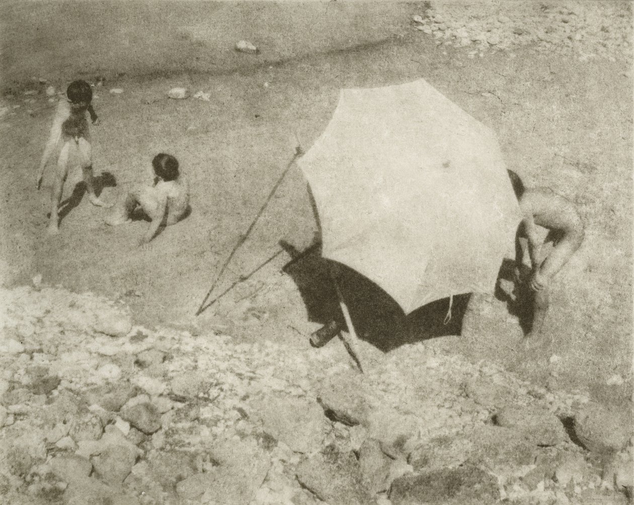 Der Malschirm II, 1909 lub wcześniej, drukowany po 1911 (fotograwiura) autorstwa Heinrich Kuhn