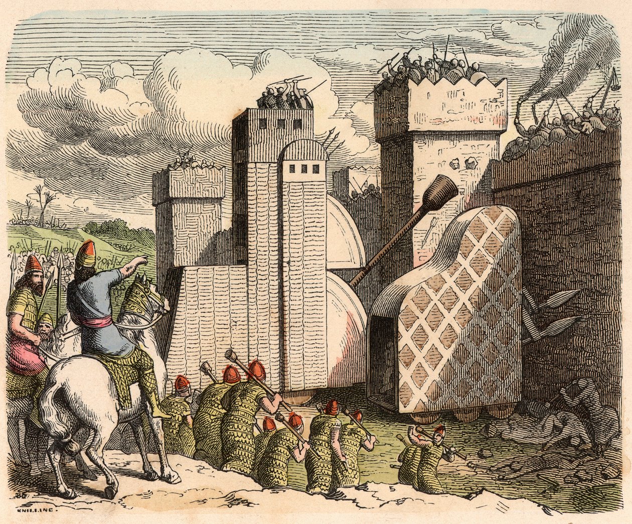 Mezopotamia, Asyria: szturm na fortecę autorstwa Heinrich Leutemann