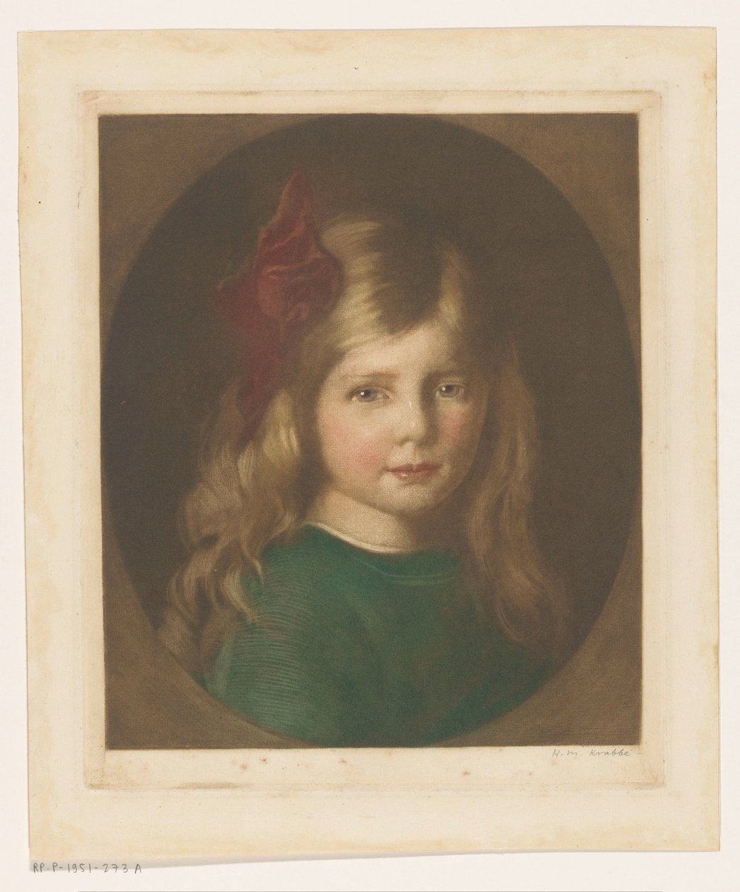 Portret nieznanej dziewczyny autorstwa Heinrich M. Krabbé (signed by artist)