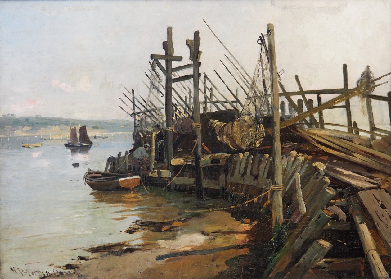 Lądowanie w Flensburg Fjord autorstwa Heinrich Petersen Angeln