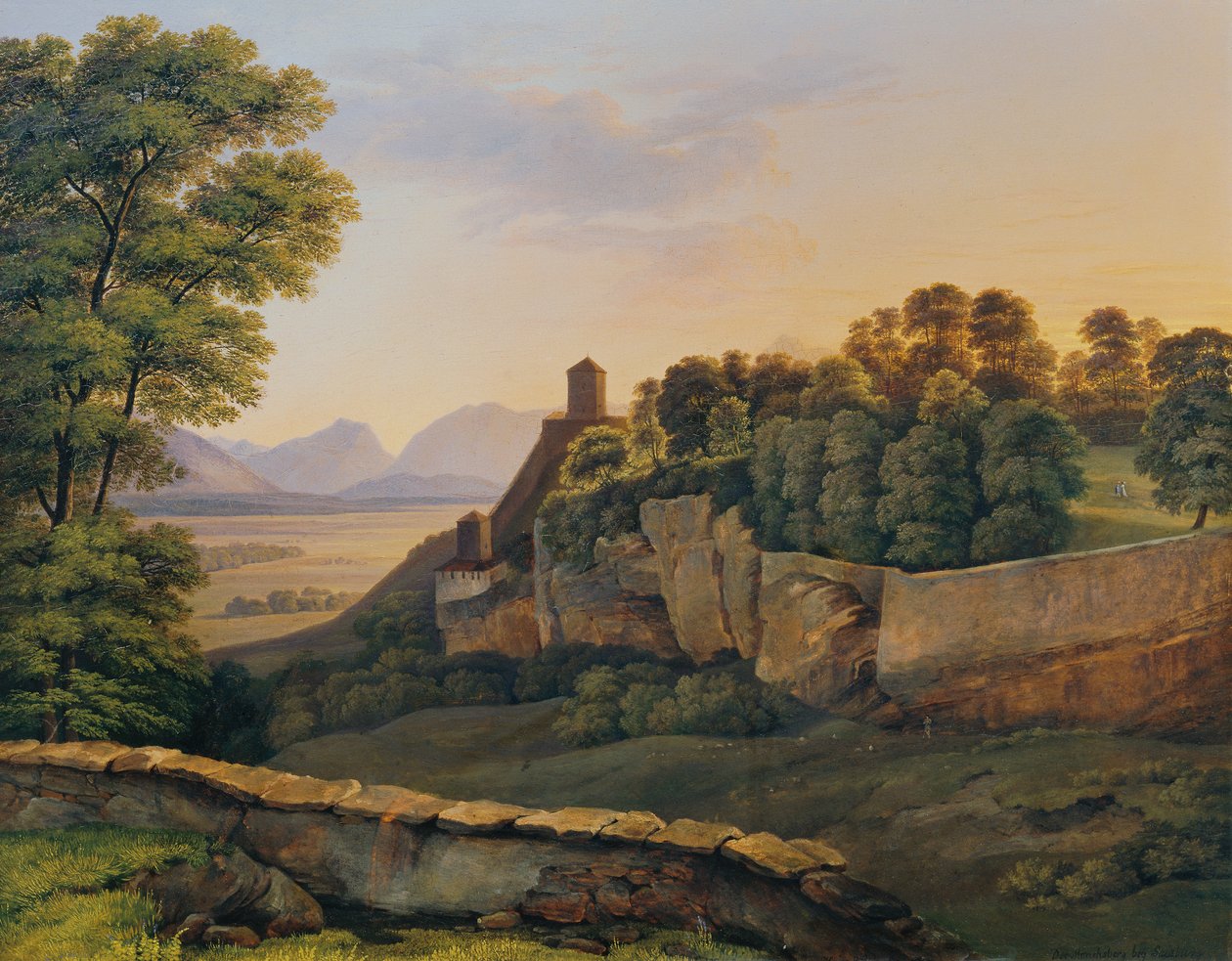 Mönchsberg w pobliżu Salzburga autorstwa Heinrich Reinhold