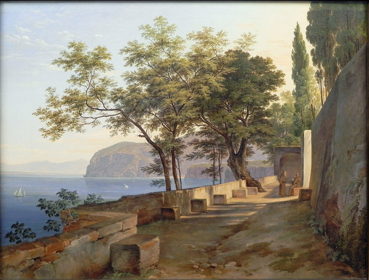 Terrasse des Kapuzinerklosters in Sorrent Taras klasztoru Kapucynów w Sorrento autorstwa Heinrich Reinhold