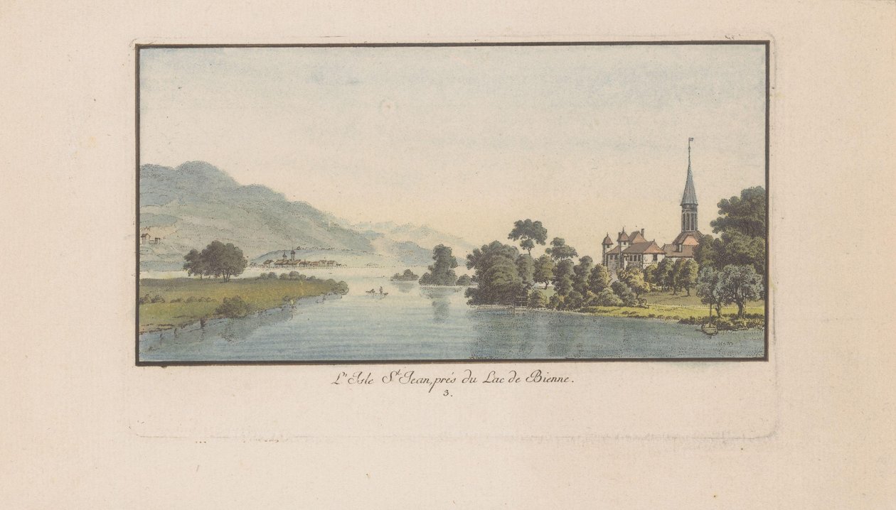 Widok na St. Petersinsel na Bielersee L