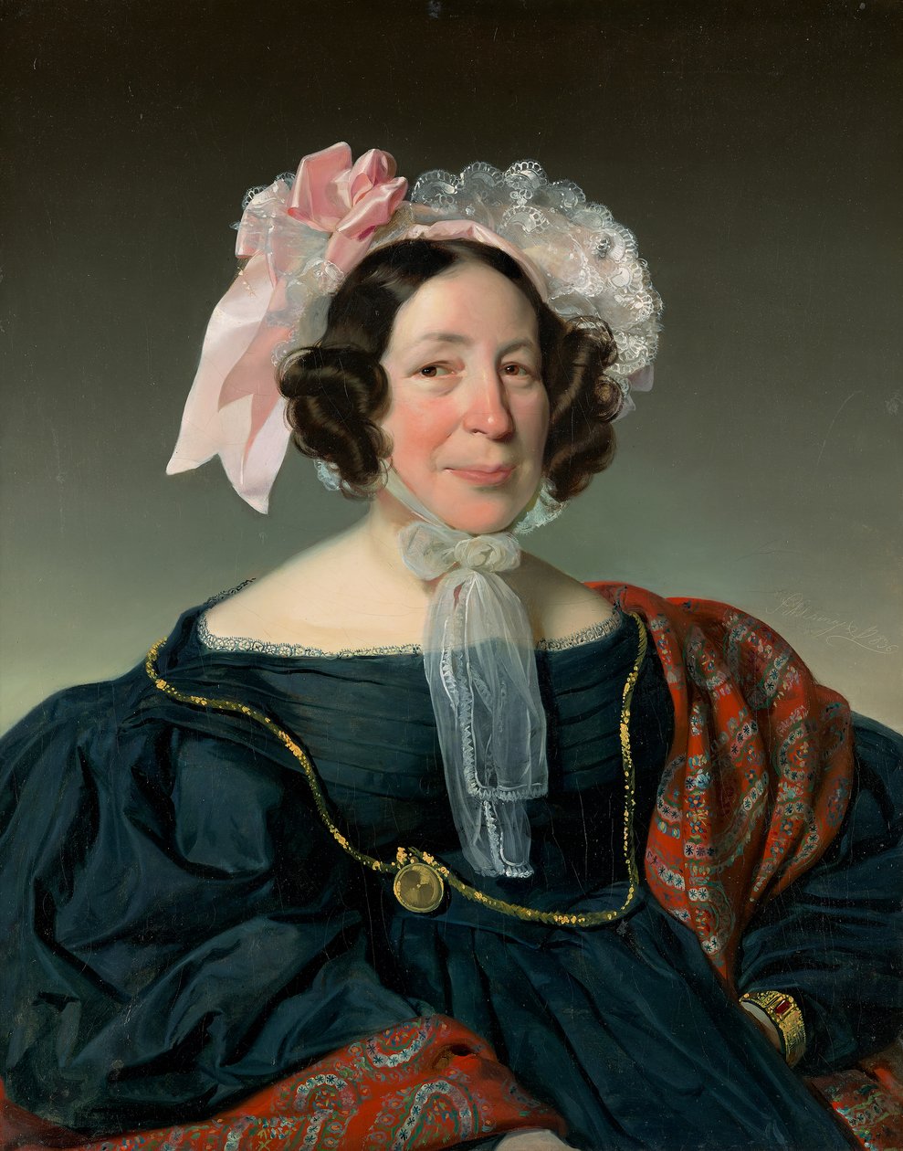 Popiersie portret wiedeńskiej kobiety z klasy średniej autorstwa Heinrich Schlesinger