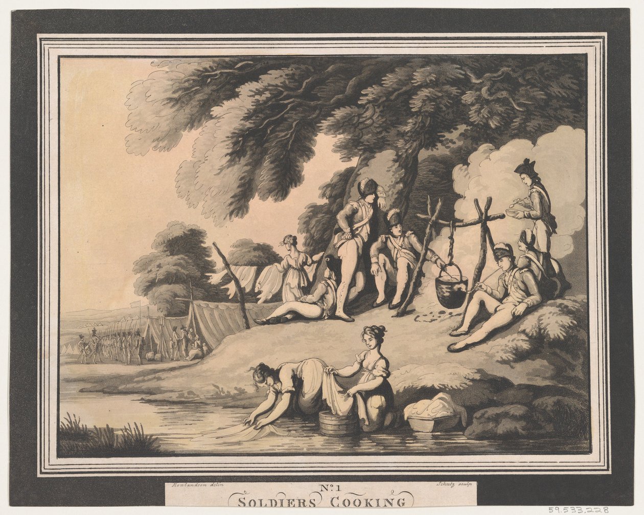 Żołnierze Gotowanie, 1 kwietnia 1798. autorstwa Heinrich Schutz