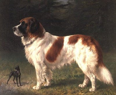 Bernardyn i pinczer miniaturowy autorstwa Heinrich Sperling