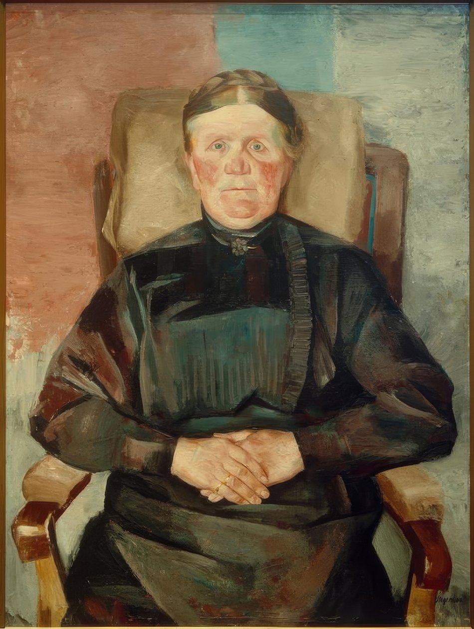 Żona starego farmera (Anna Rohwedder) autorstwa Heinrich Stegemann