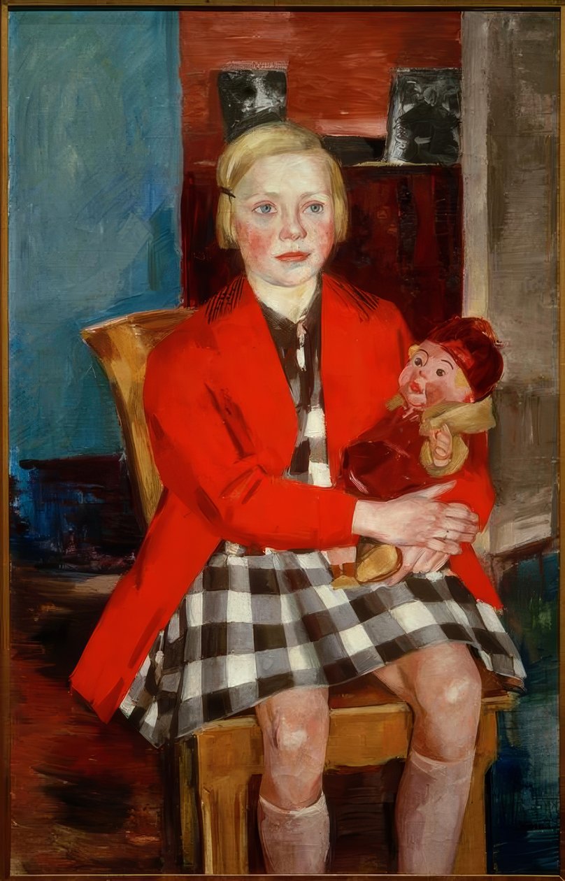 Dziewczyna z lalką (Käte Werner) autorstwa Heinrich Stegemann