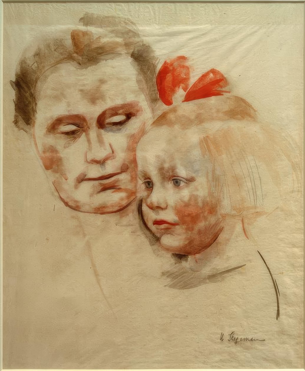 Matka z dzieckiem (Anna i Käte Werner) autorstwa Heinrich Stegemann