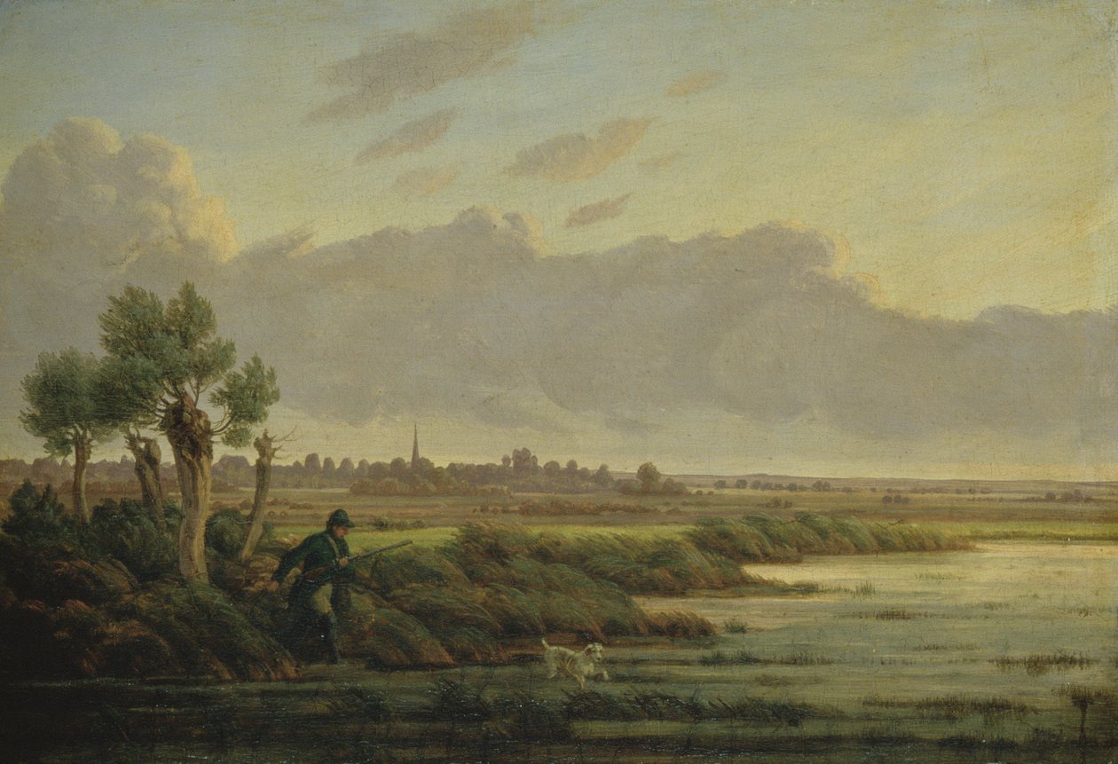 Na Alster w Winterhude, 1834 autorstwa Heinrich Stuhlmann