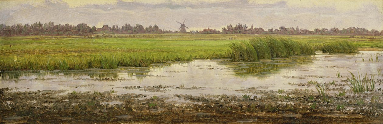 Górne partie Alster, ok. 1834-35 (olej na papierze zamontowany na pokładzie) autorstwa Heinrich Stuhlmann