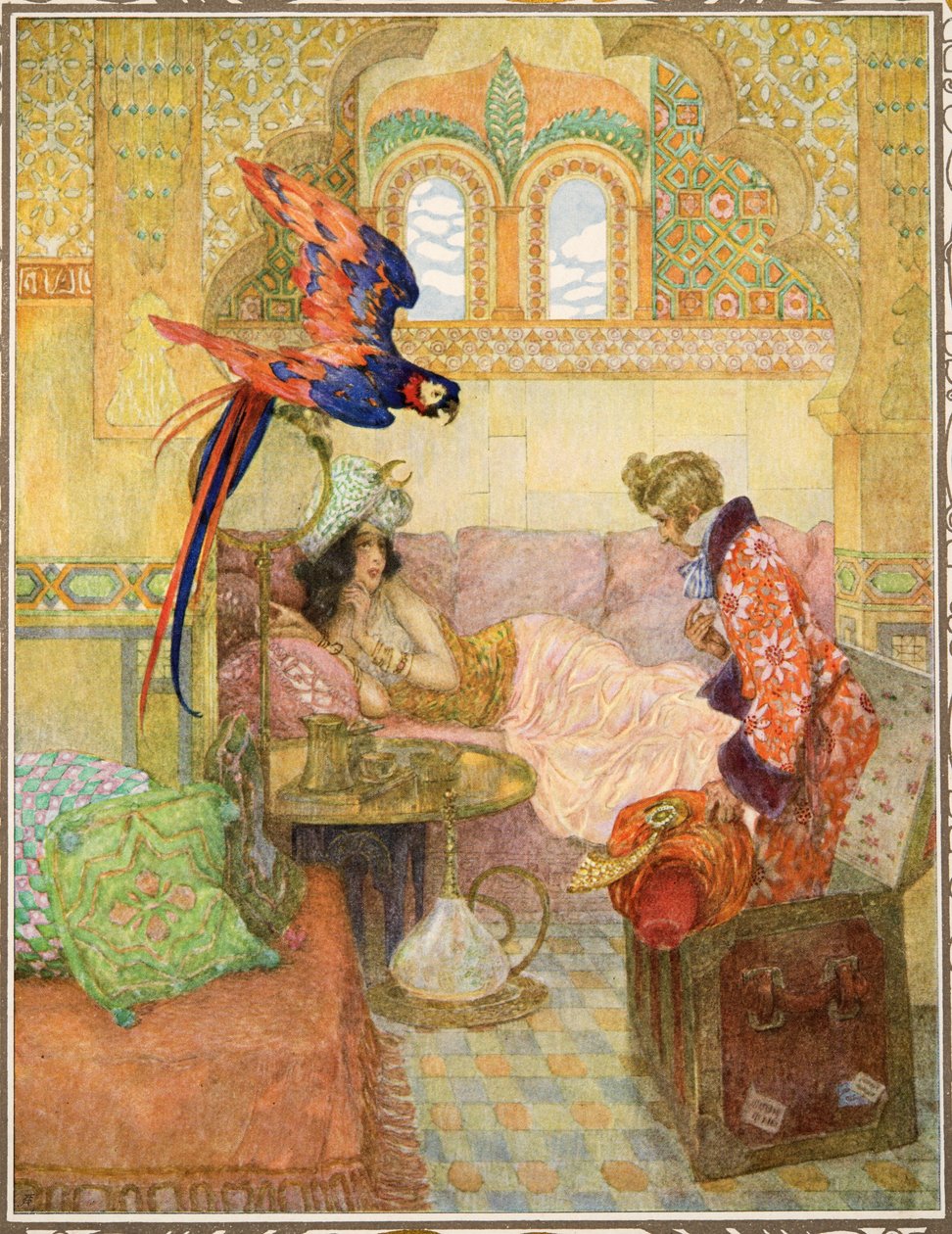 Latający kufer z Opowieści Hansa Christiana Andersena, wyd. 1911 autorstwa Heinrich and Urban Lefler