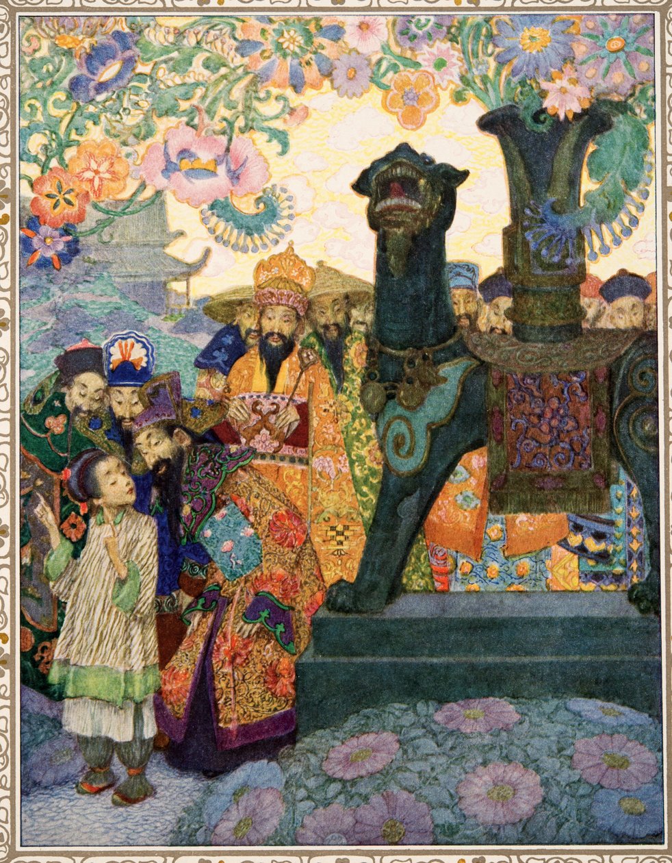 Słowik z Opowieści Hansa Christiana Andersena, wyd. 1911 autorstwa Heinrich and Urban Lefler
